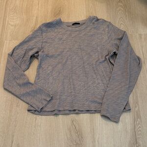 Sparkle Gray Long Sleeve Cotton Tee Shirt